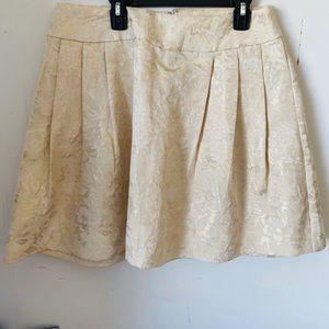 Shimmery Gold Floral Skirt